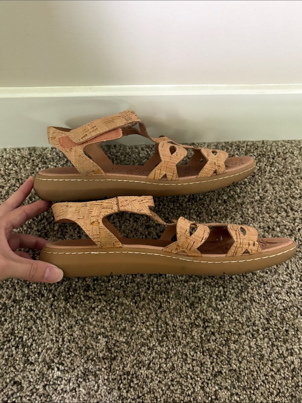 BareTraps Cork-Style Strappy Sandals in Tan - Picture 6 of 8